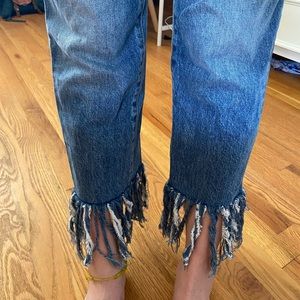 Pilcro and the Letterpress low rise fringe Jeans